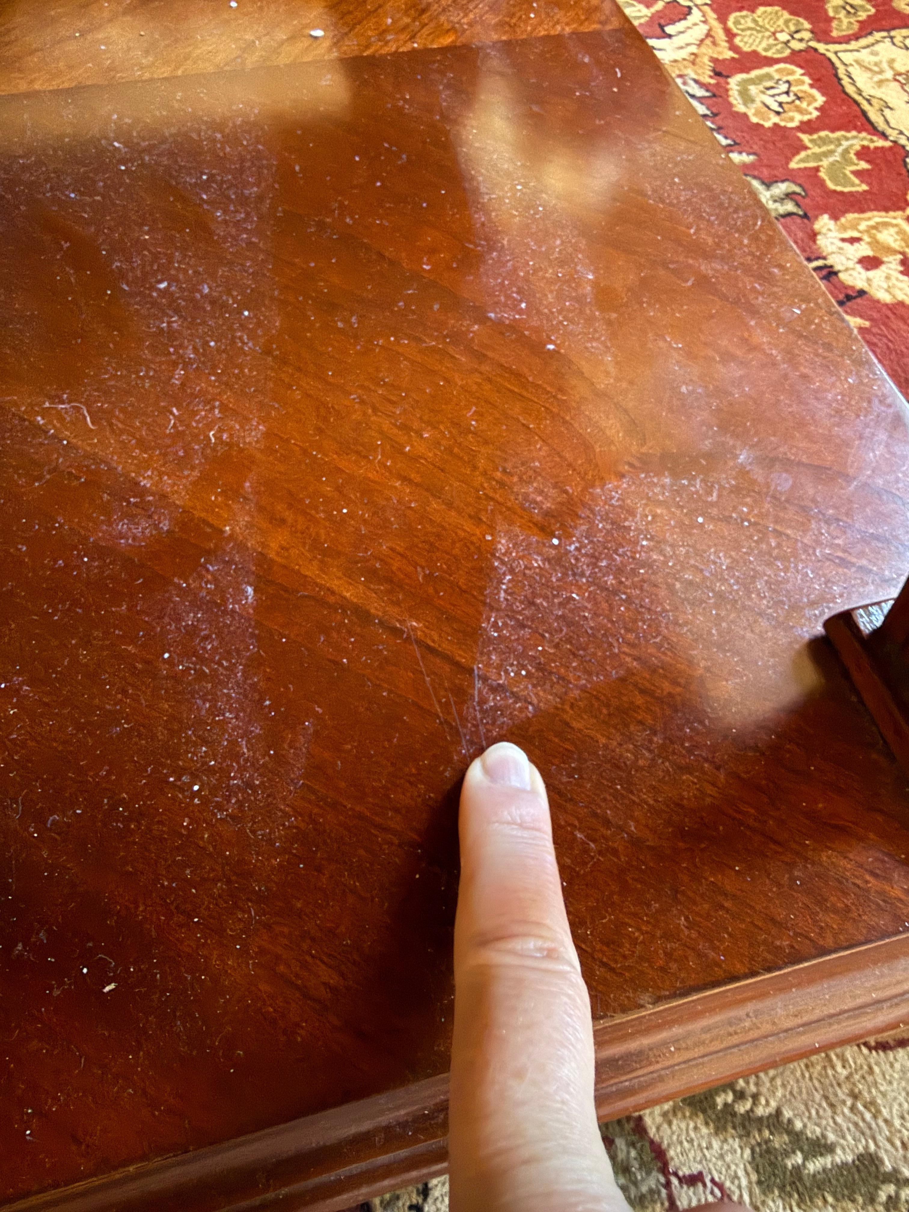Dust on coffee table