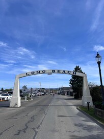 Beach entrance right next to hotel