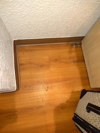 Dried ice cream or something on floors dirty everywhere