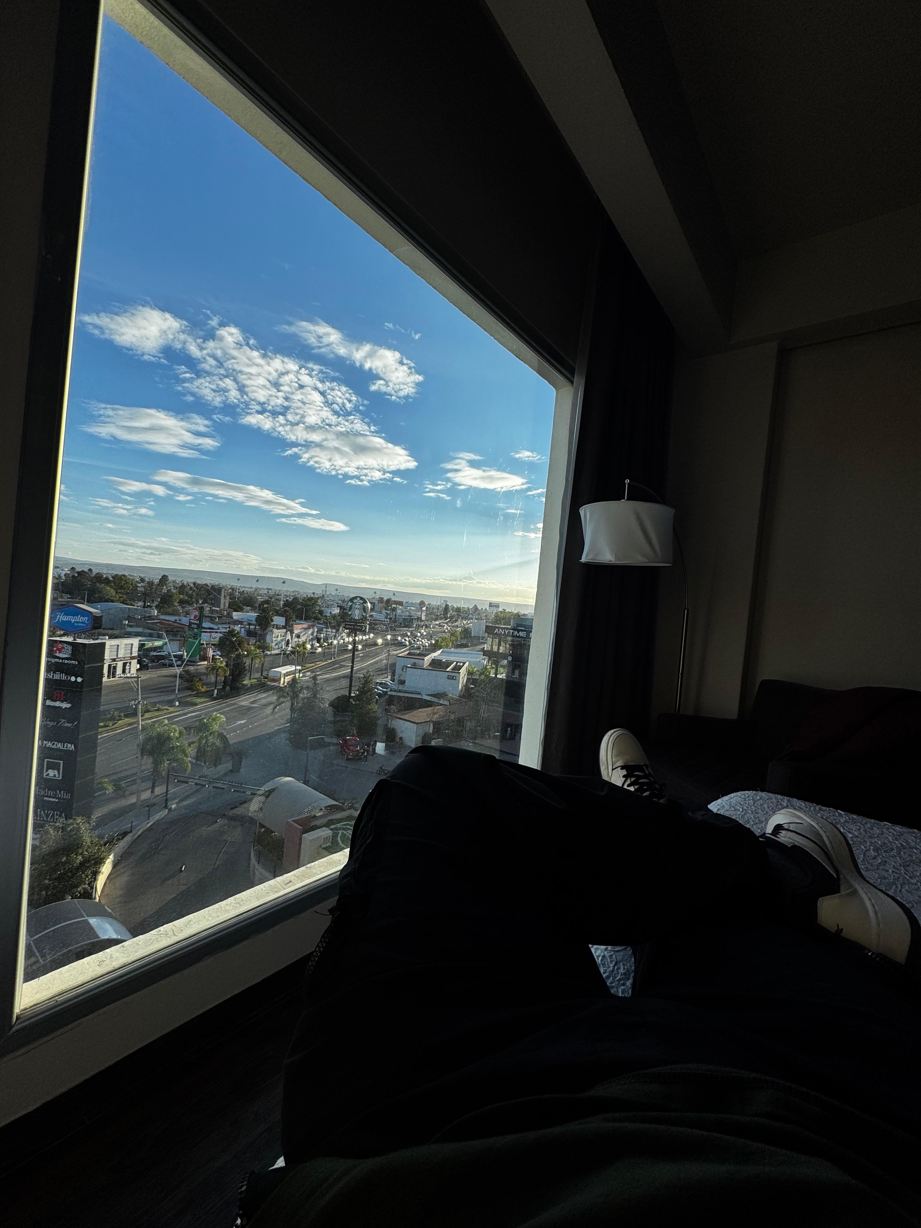 Una vista increíble y clima y limpieza de la habitación al 100 