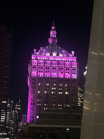 View from the room balcony at night