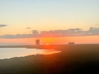 Sunset from the roof top - photos dont do justice!