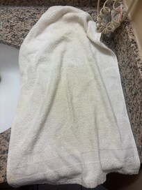 Towels were stained