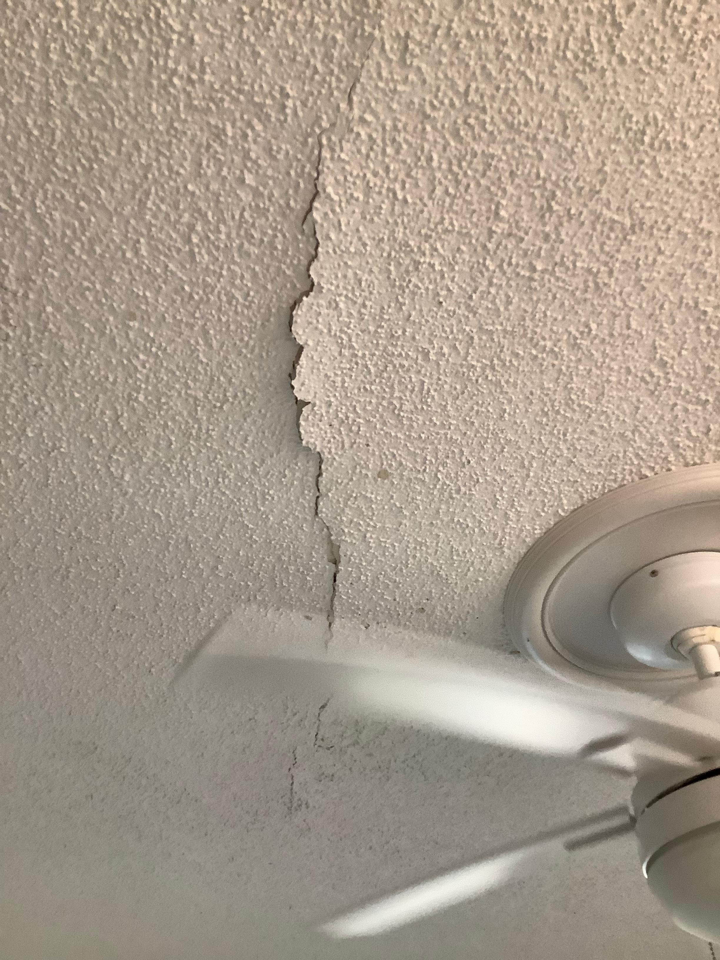 Cracked ceiling 