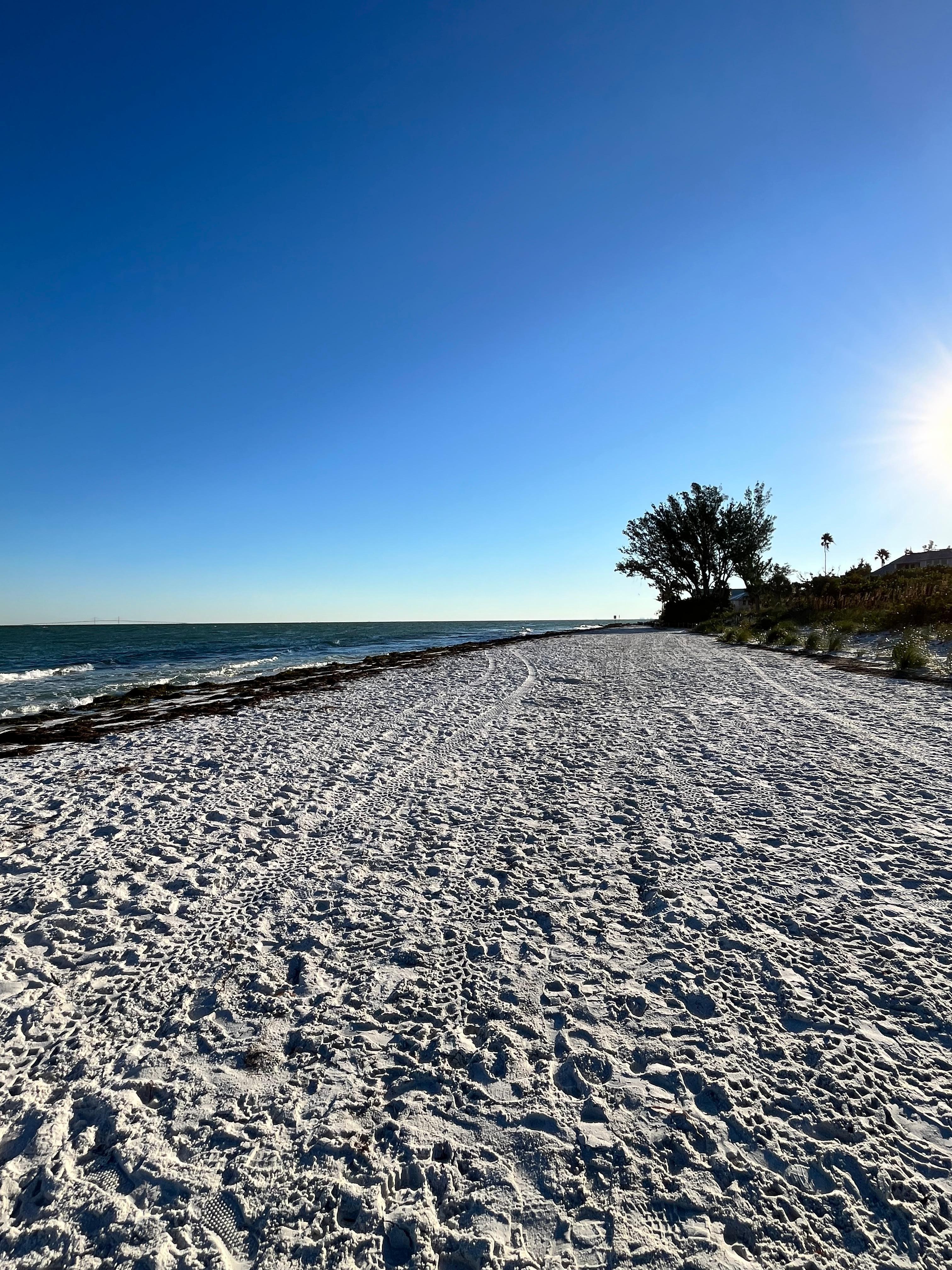 Bean Point. White soft sand.