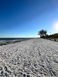 Bean Point. White soft sand.
