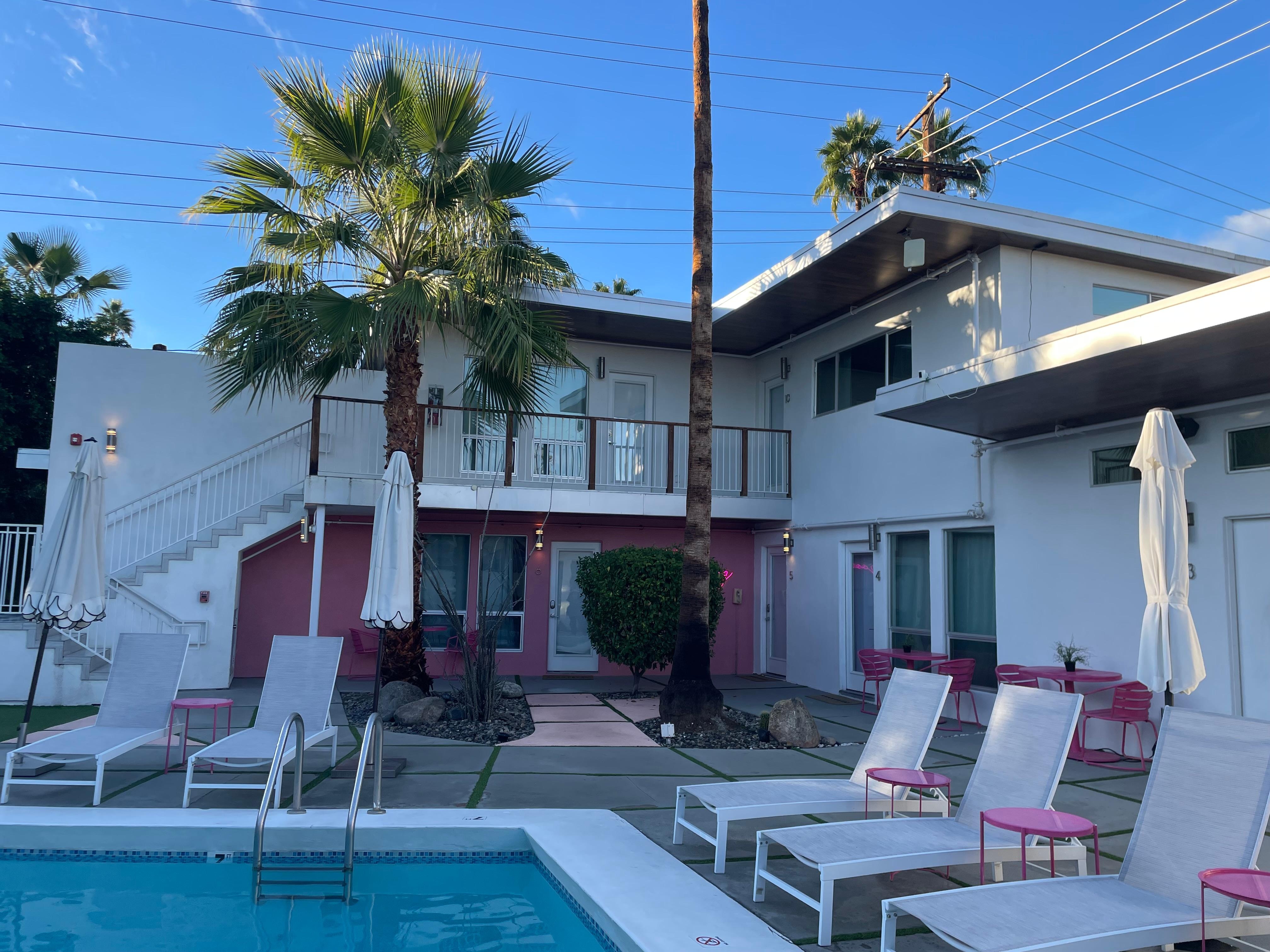 View of our upstairs room from the pool area