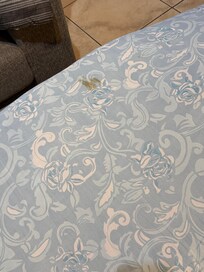 Gross cot mattress. Stained.