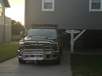 Nice private driveway and a closet with a lock for gear