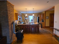 View from the other porch door, in the living room area.