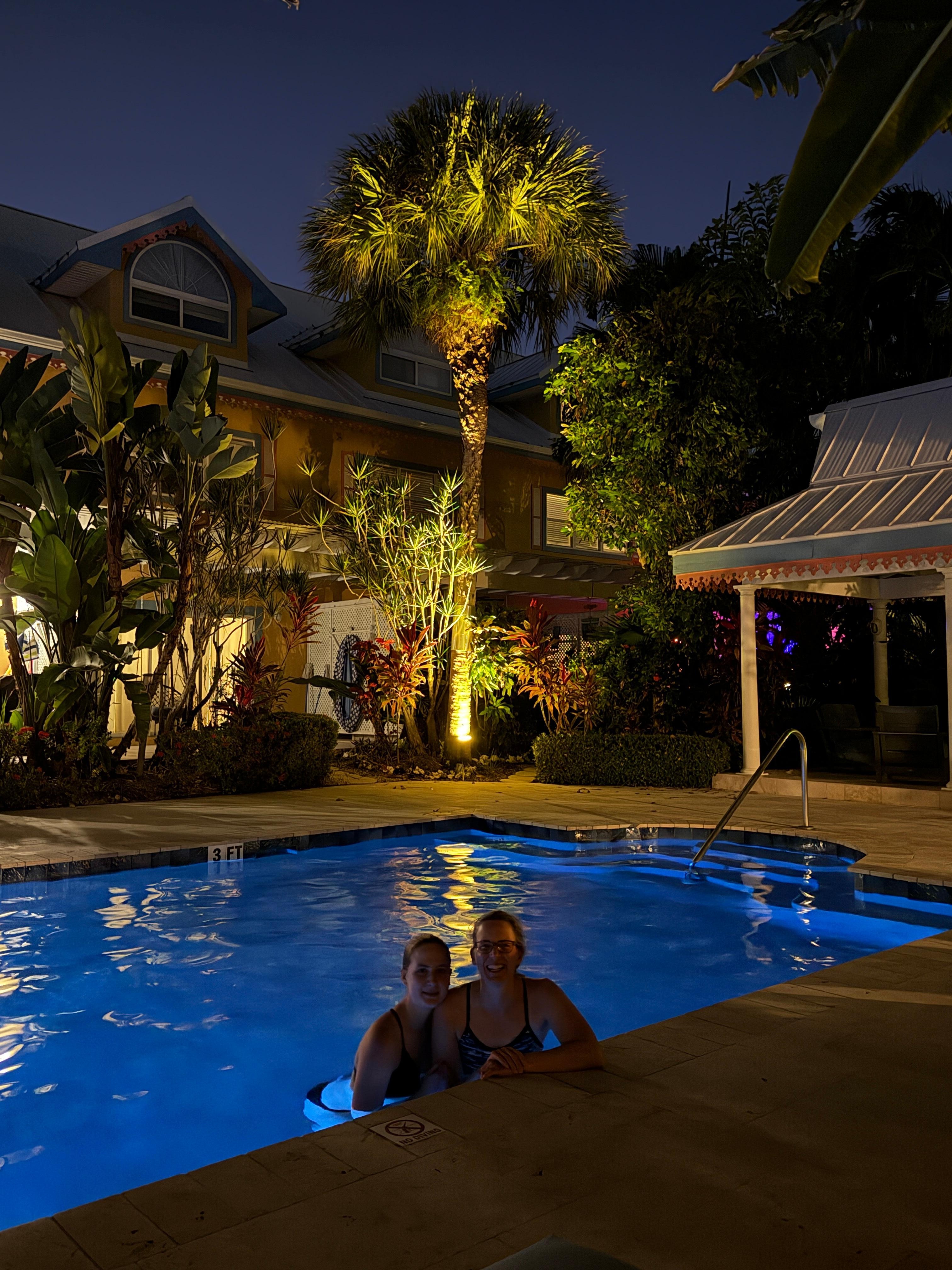 Pool at night