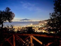Nighttime view from the property