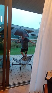 It rained...