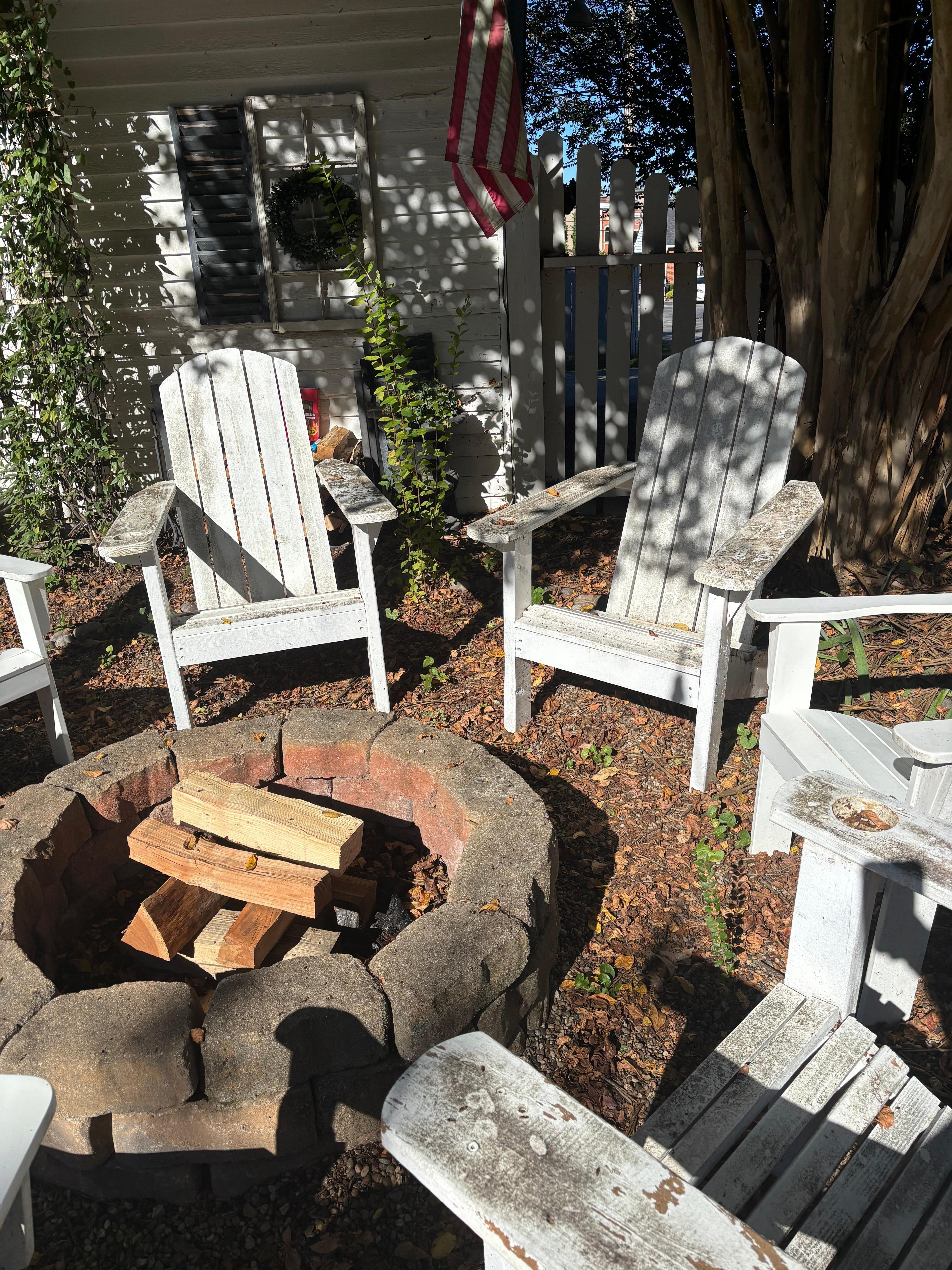 They did attempt to clean chairs and give us stuff to build fire. 