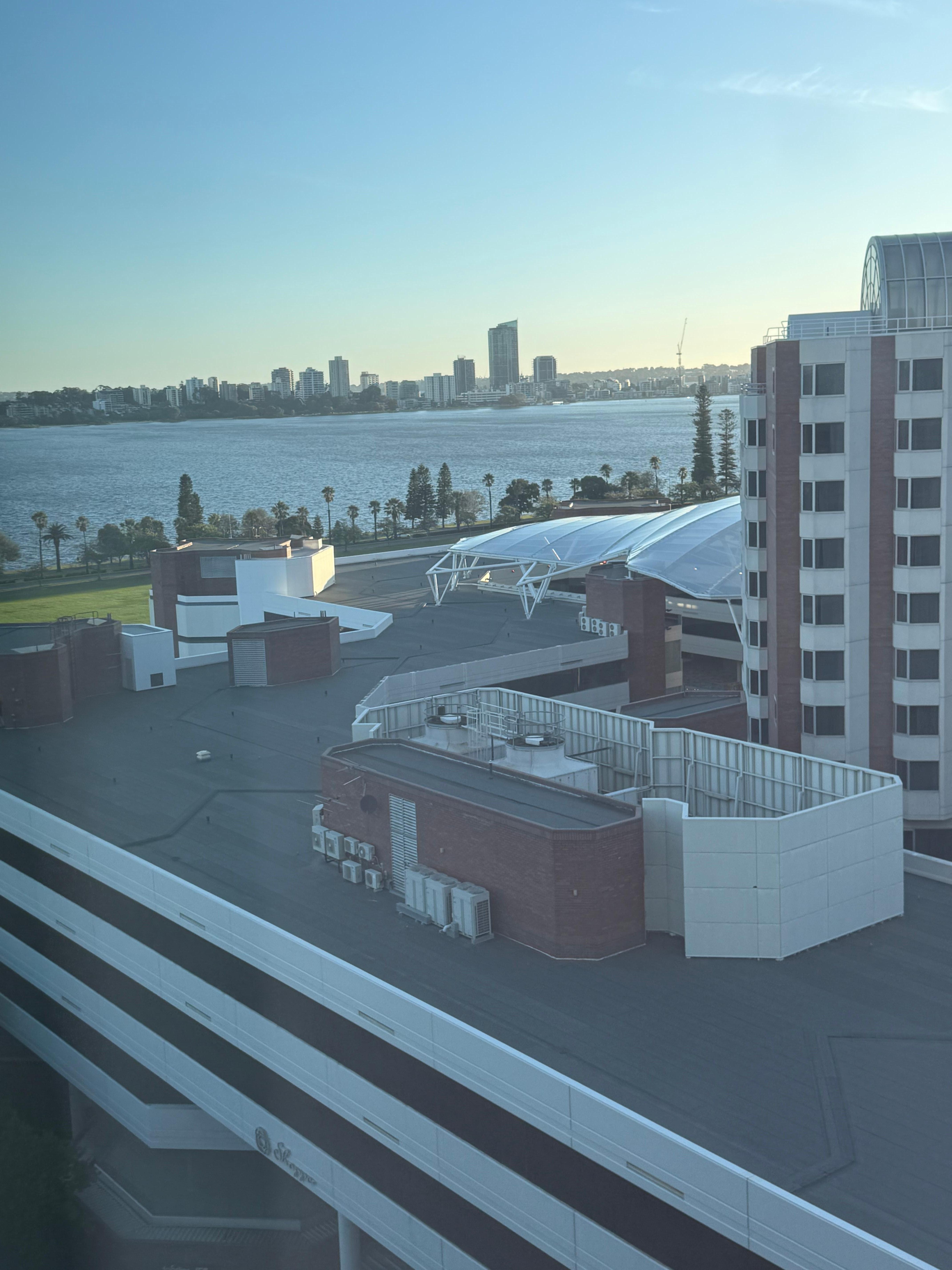 A lively view across to the river from my room.