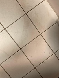 Flecken auf den Badfliesen