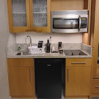 Kitchenette with a Nespresso machine.
