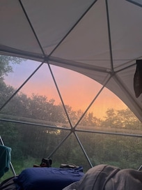 Sunset after rainy day