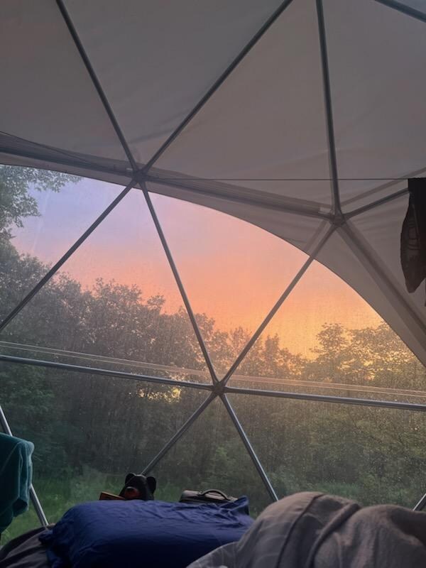 Sunset after rainy day