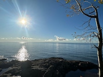 Reflection from sun and clouds