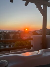 Amazing sunset view from balcony