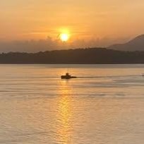 view from the suite at sunset