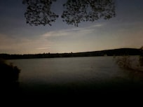 Night time lake view