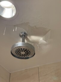 Paint falling from the shower ceiling