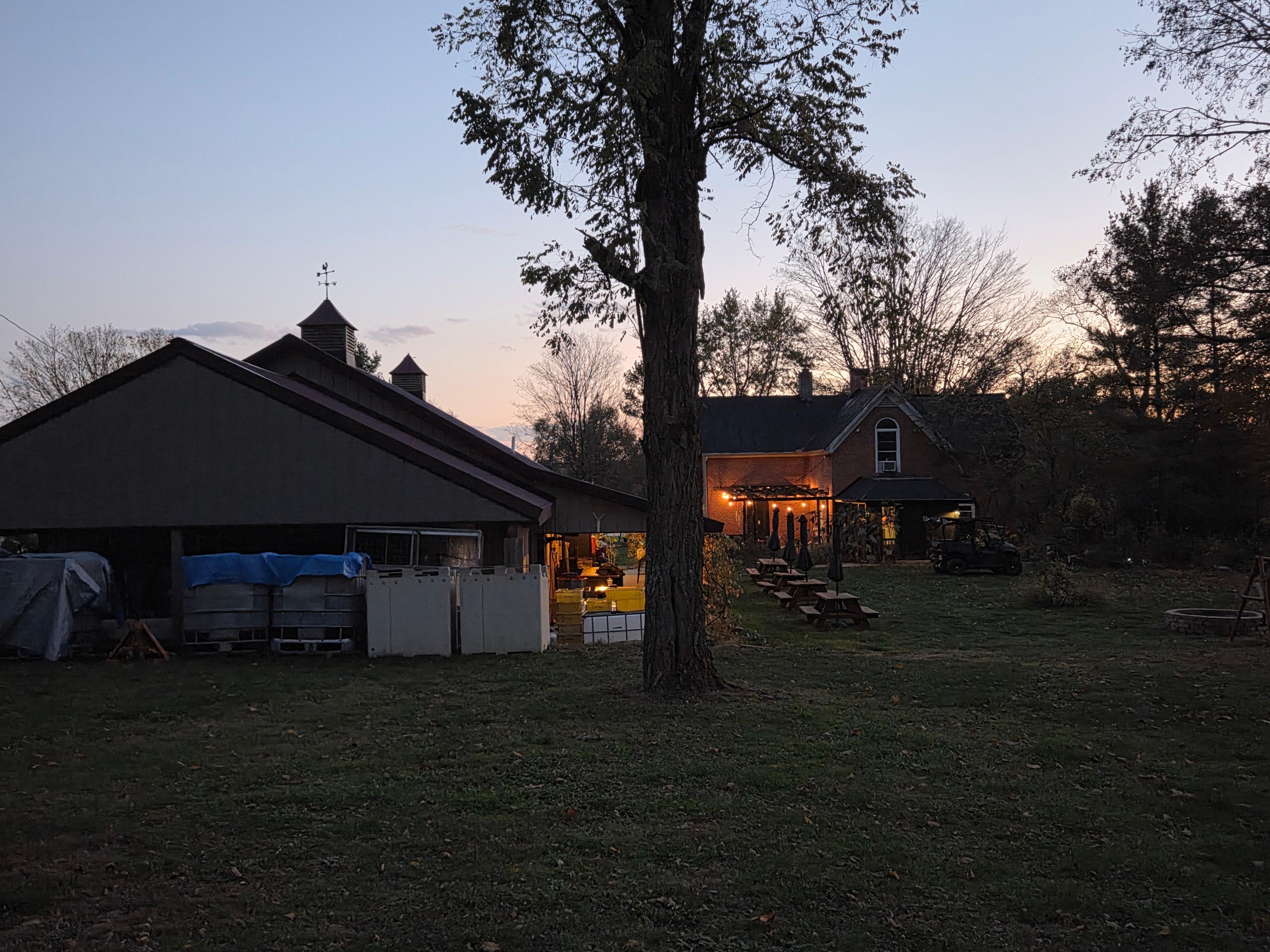 The winery from the cabin