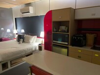 Kitchen and bed