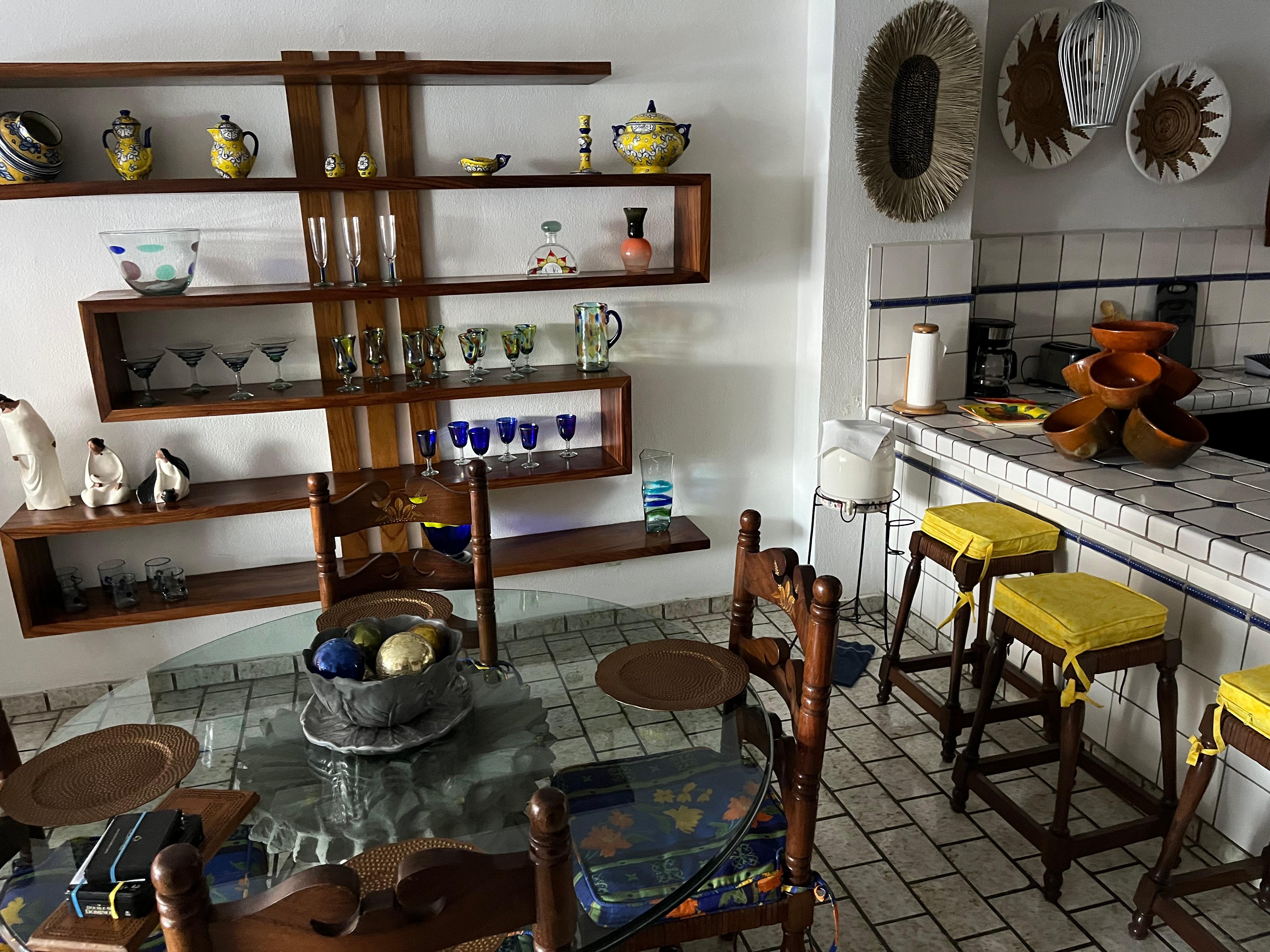 Dining table and some of the decor inside
