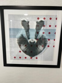 Badger art in the bathrooms!