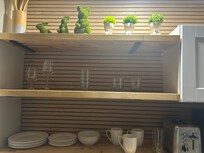 Lacking in cups, dishes. If two ppl stayed here for as long as I did, it would be difficult to do dishes.