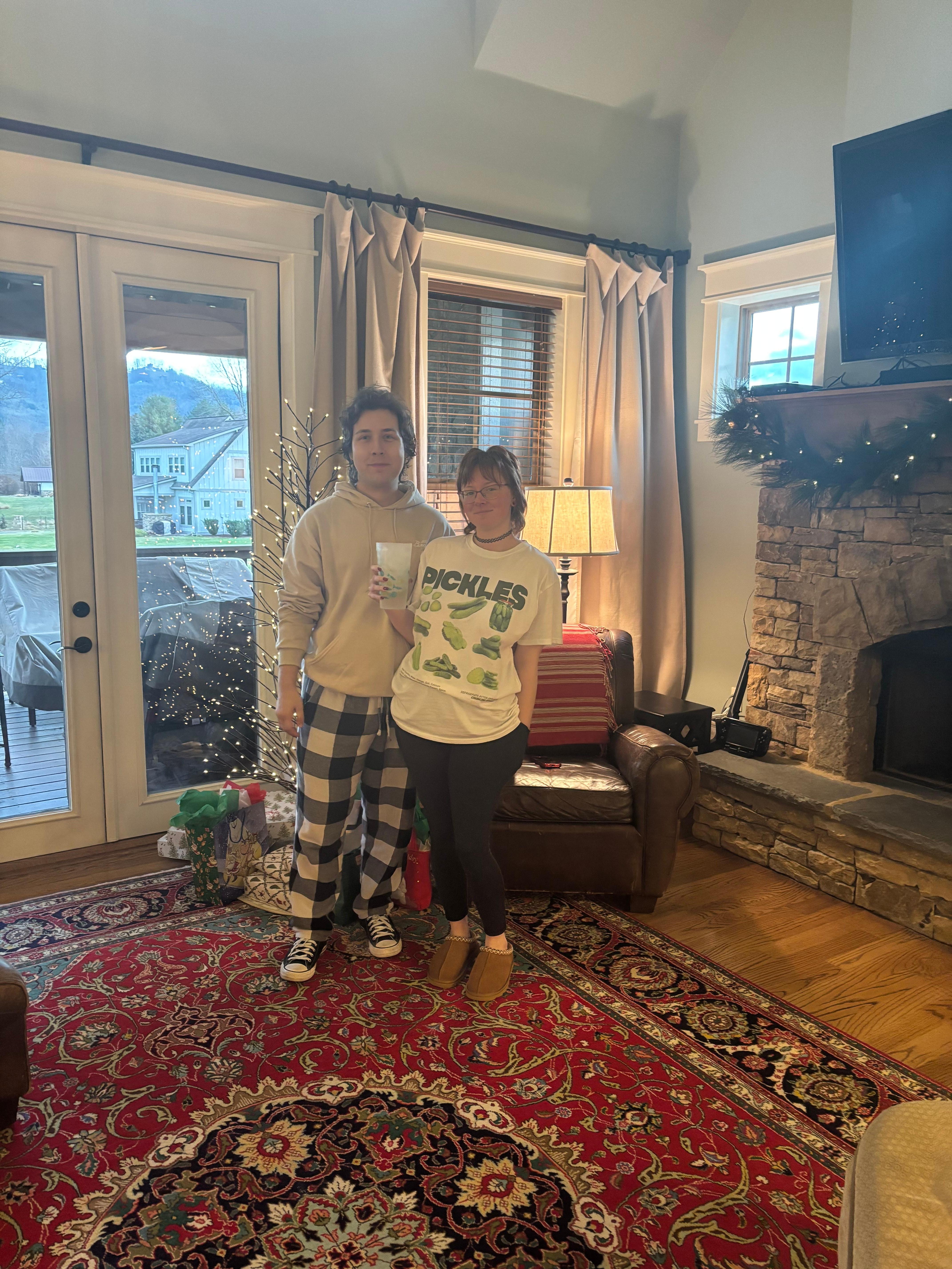 Living room with beautiful Christmas tree 