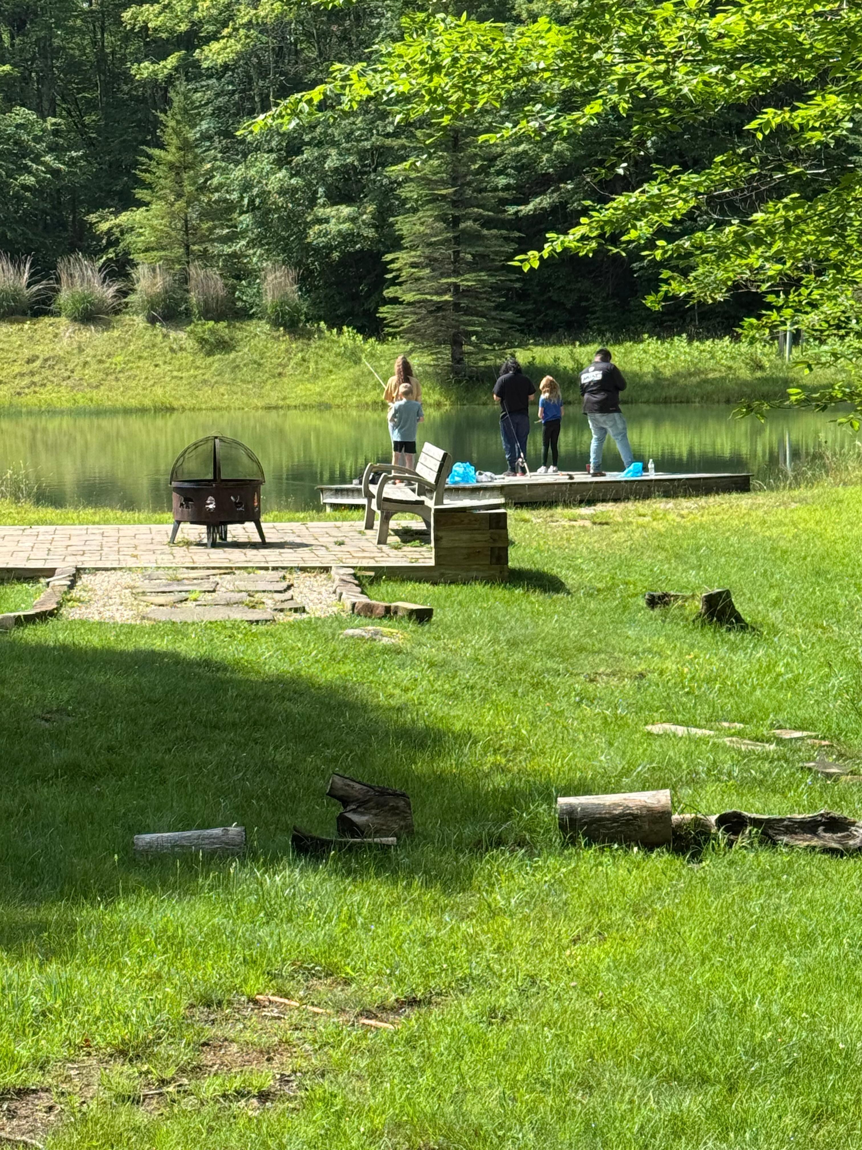 Pond behind house