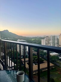 Sunrise with coffee on the lanai