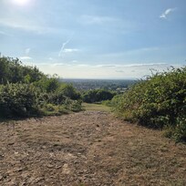 View from Cadbury Hill fort behind the hotel.
