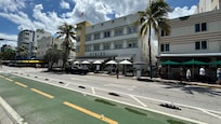 View from across the street of the hotel