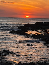 A beautiful sunset from “ our” beach!