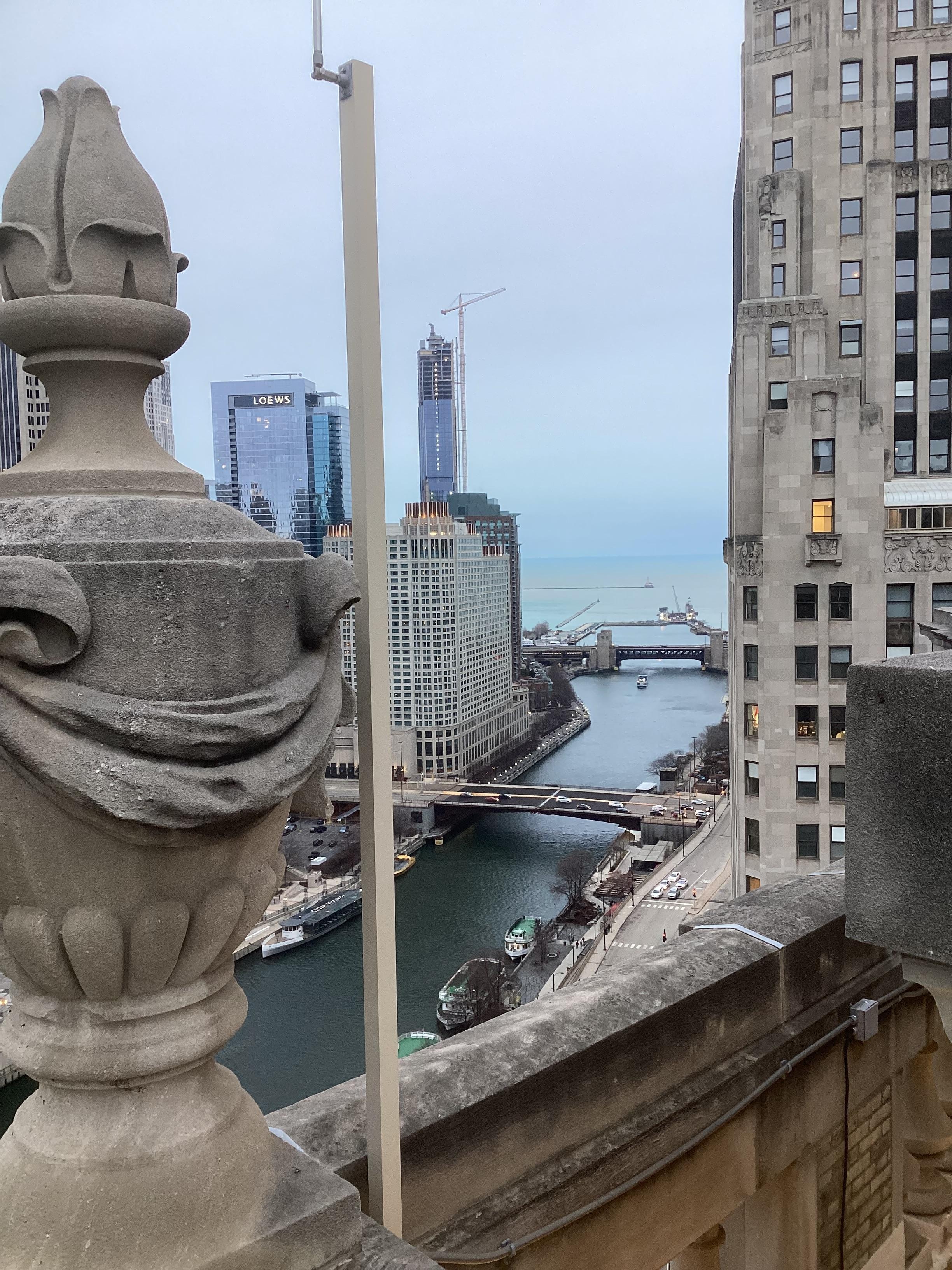 View from the roof top bar/terrace