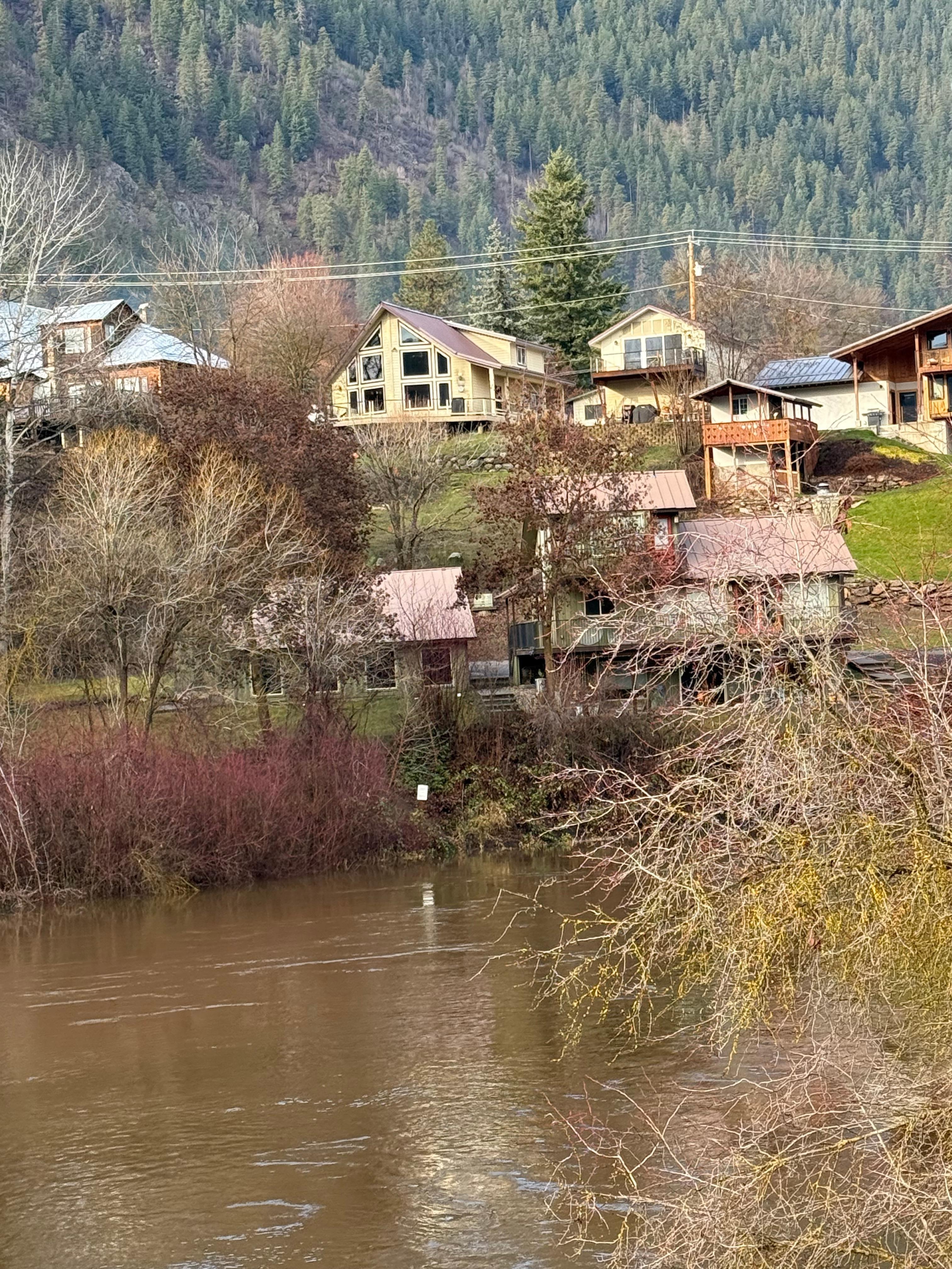 View of home from across the river. 