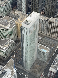 The condo building as seen from the CN Tower