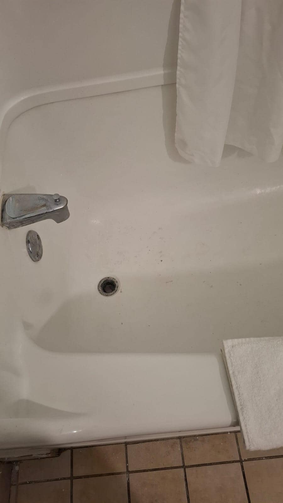 Not clean, I wouldn't post a picture of the toilet....you get the picture 