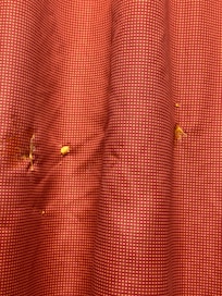 This was on the curtains as soon as we walked in