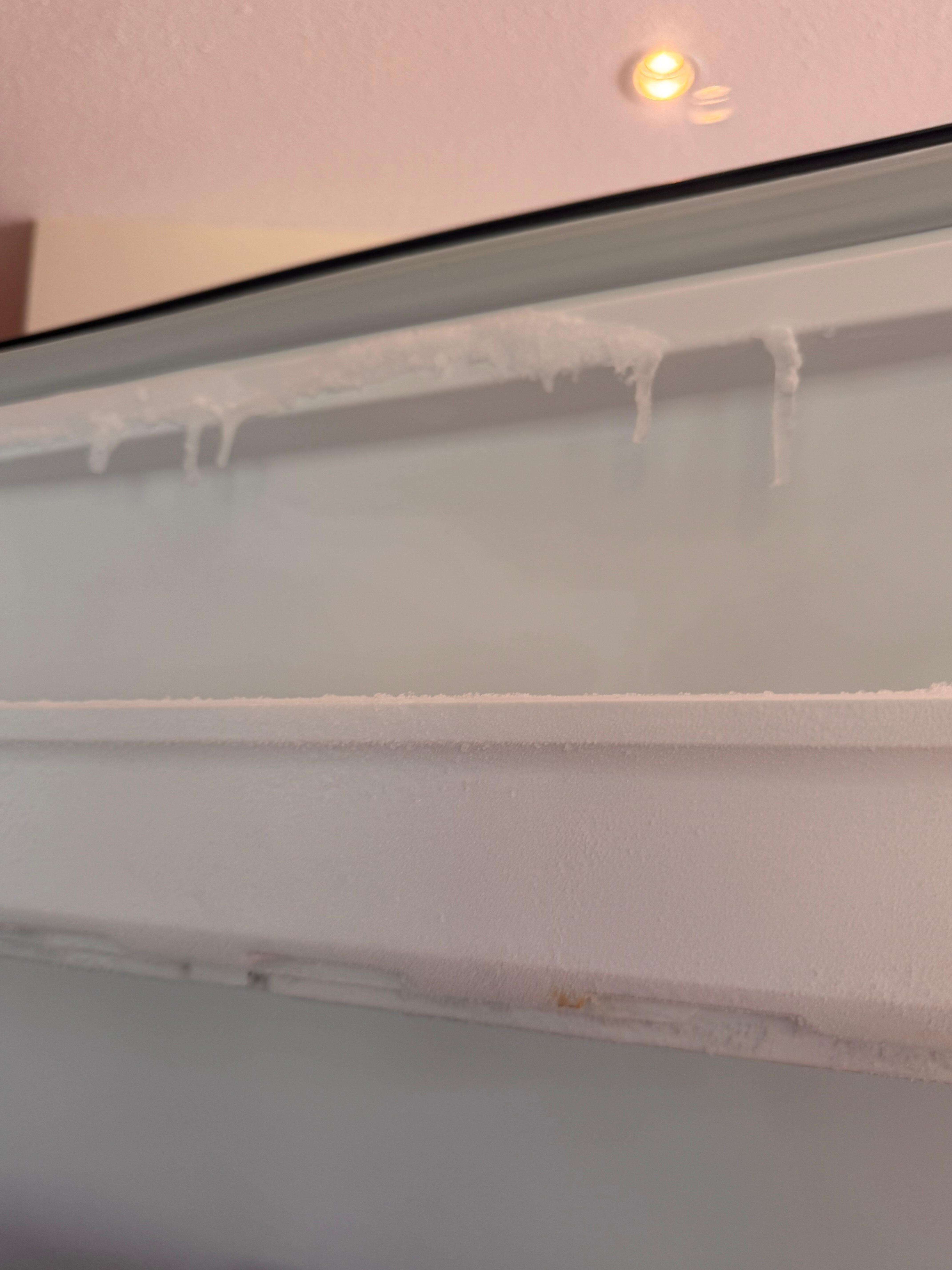Frozen leaking freezer 
