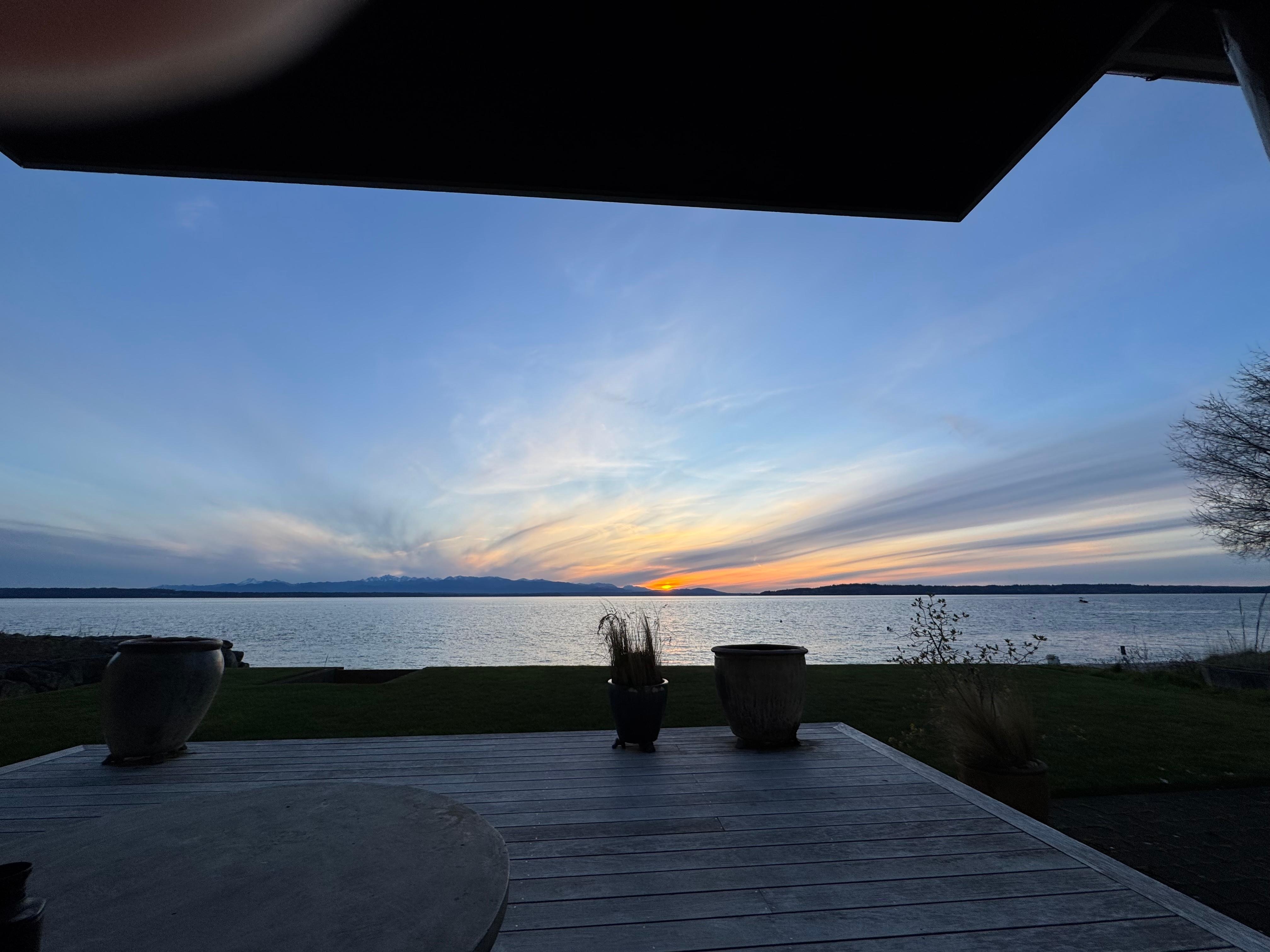 Sunset view from the patio after another amazing day!