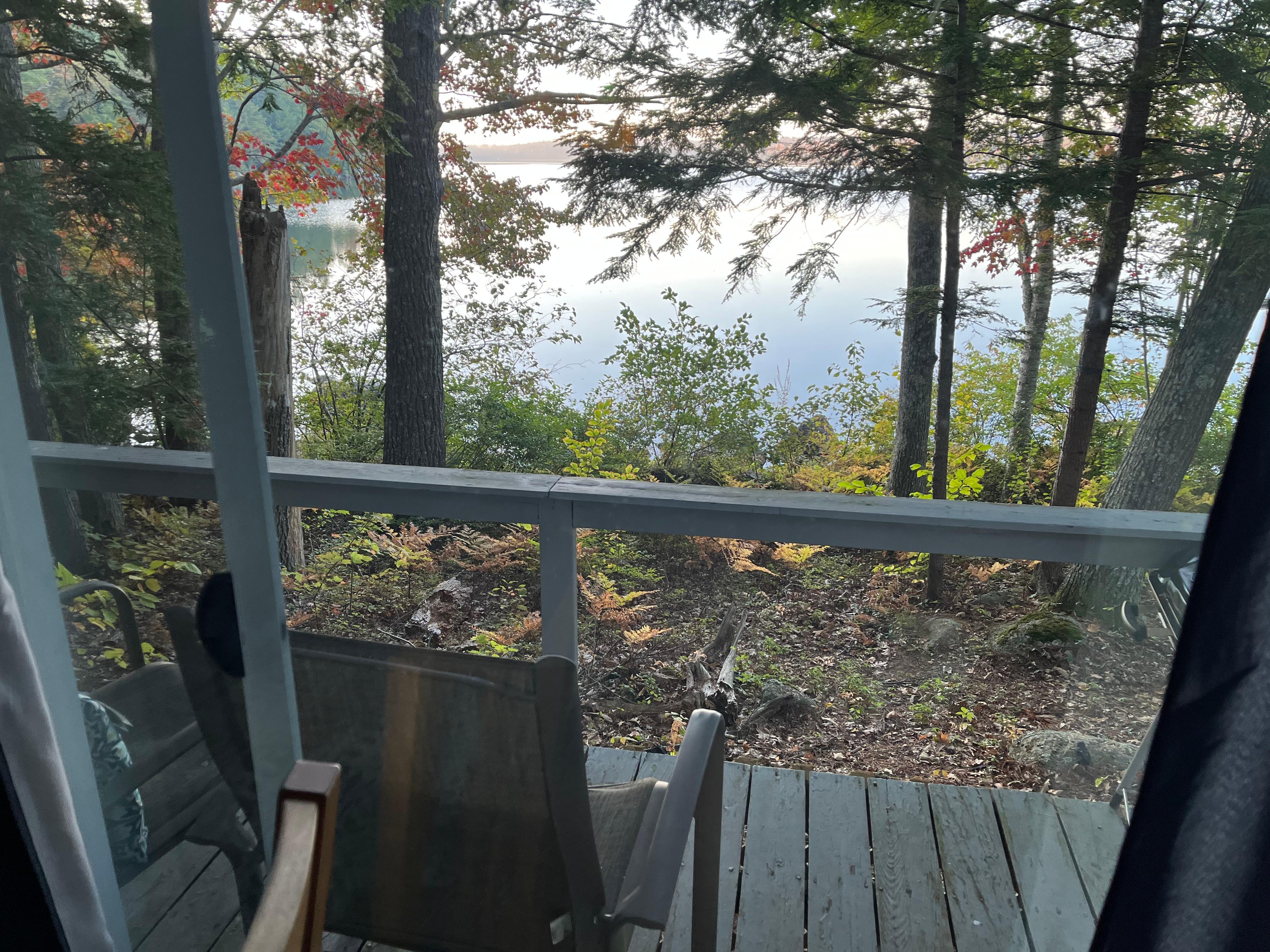 view from inside our cabin