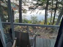 view from inside our cabin