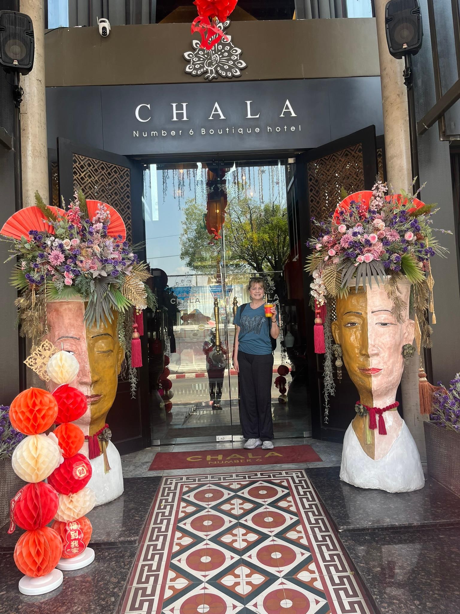 At the beautiful entrance