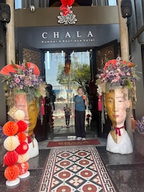 At the beautiful entrance